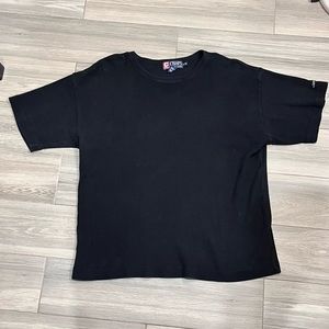 VTG Chaps Ralph Lauren Ribbed Tee Men’s Xl Black 90s Classiccore Shirt